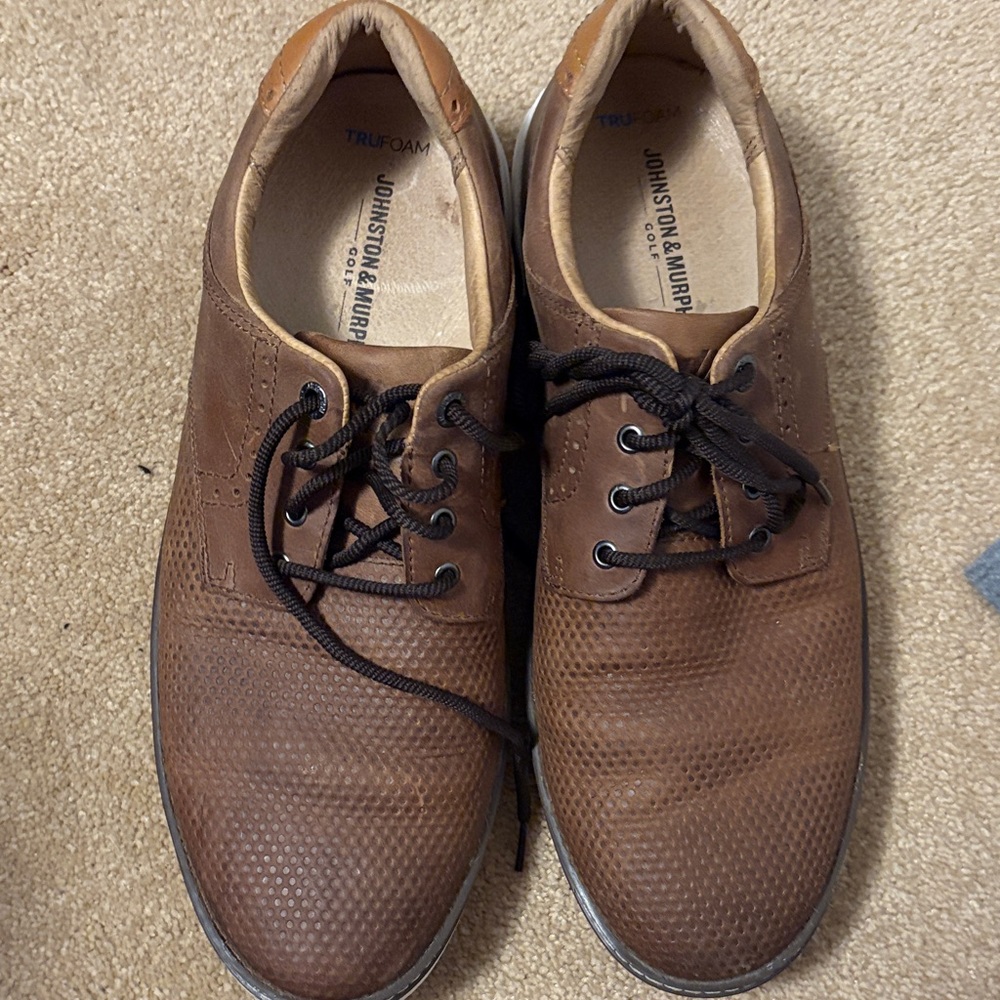 Johnston & Murphy Tan Leather Oxfords